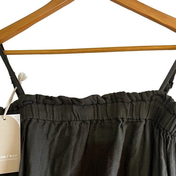 Jackson Rowe cotton cropped Banjo Tank in green elastic hems size XS NWT - Picture 4 of 12